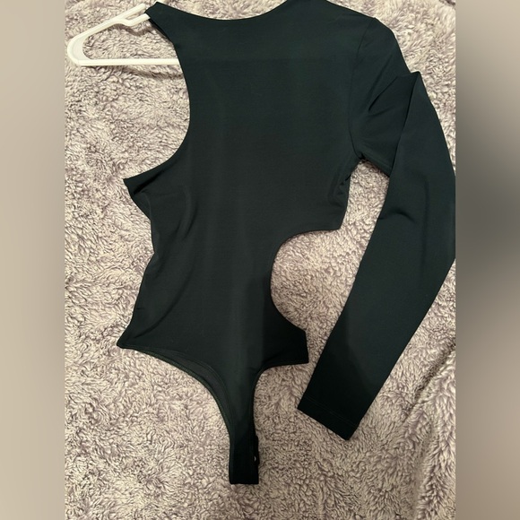 Dynamite Scarab Green Asymmetrical Body Suit - Picture 2 of 5